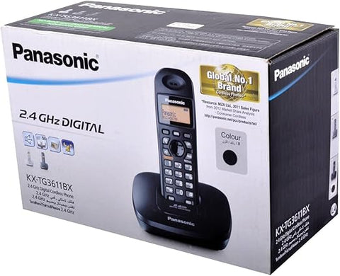 Panasonic KX-TG3611BX 2.4GHz Digital Cordless Phone – Reliable Performance, Compact Design, Digital Technology – Landline Phones | High-Quality Cordless Phone