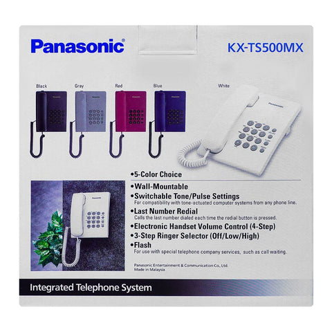 Panasonic KX-TS500MX Corded Landline Phone – Classic Design, Reliable Performance, Easy-to-Use – Landline Phones | Durable Corded Phone