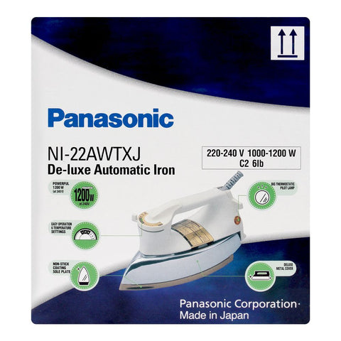 Panasonic 22AWT Steam Iron for Efficient Garment Care – Lightweight, Anti-Drip, Adjustable Temperature Control, Irons & Ironing Systems