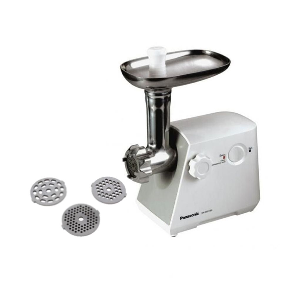 Panasonic MK-MG1560 Super Turbo Plus Meat Grinder – 1500W, 90Kg/Hour Efficiency, 3 Cutting Plates, Kubbe Attachment – Meat Grinder