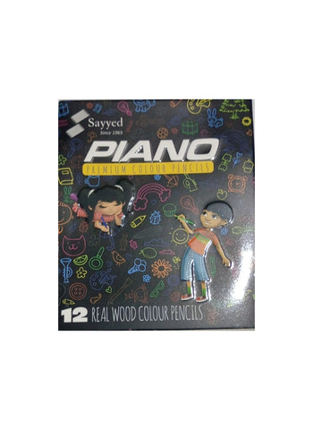 Pencil Color Piano, Dollar, Brito, Tempo, & Sharik Multi-Color Set – 12 Colors | High-Quality Pencils for Artistic Creativity