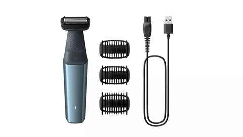 Philips 3000 Series Body Groom Shaver BG3027/03 – Adjustable Combs, Long Battery Life, Quick Charge | Body Groomer