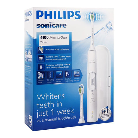 Philips Sonicare 6100 Rechargeable Sonic Toothbrush HX6877/23 – Sonic Technology, Rechargeable, Whitening Mode | Electric Toothbrush