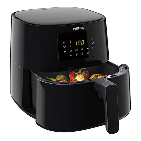 Philips Air Fryer HD9280/91 – XL Air Fryer with Wi-Fi Connectivity, 6.2L Capacity, 1.2kg, Touch Screen with 14-in-1 Functions, Compatible with HomeID App and Amazon Alexa – Energy-Efficient, Healthy Cooking with Up to 90% Less Fat – Air Fryer