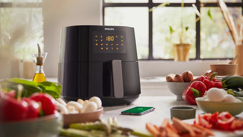 Philips Air Fryer HD9280/91 – XL Air Fryer with Wi-Fi Connectivity, 6.2L Capacity, 1.2kg, Touch Screen with 14-in-1 Functions, Compatible with HomeID App and Amazon Alexa – Energy-Efficient, Healthy Cooking with Up to 90% Less Fat – Air Fryer