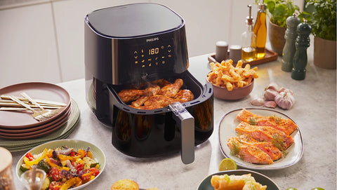 Philips Air Fryer HD9280/91 – XL Air Fryer with Wi-Fi Connectivity, 6.2L Capacity, 1.2kg, Touch Screen with 14-in-1 Functions, Compatible with HomeID App and Amazon Alexa – Energy-Efficient, Healthy Cooking with Up to 90% Less Fat – Air Fryer