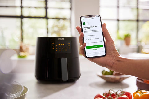 Philips Air Fryer HD9280/91 – XL Air Fryer with Wi-Fi Connectivity, 6.2L Capacity, 1.2kg, Touch Screen with 14-in-1 Functions, Compatible with HomeID App and Amazon Alexa – Energy-Efficient, Healthy Cooking with Up to 90% Less Fat – Air Fryer