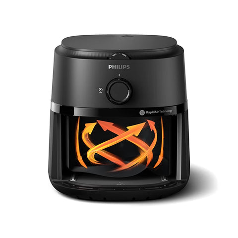 Philips Air Fryer NA110/00 – Compact Air Fryer with Rapid Air Technology, 1300W, 220-240V, 80-200°C Temperature Control – Includes Cord Storage, Automatic Shut-Off, and Dishwasher-Safe Parts – Ideal for Frying, Roasting, Baking, and More – Air Fryer