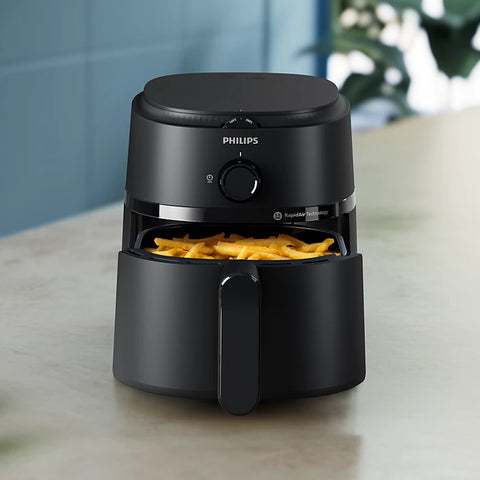 Philips Air Fryer NA110/00 – Compact Air Fryer with Rapid Air Technology, 1300W, 220-240V, 80-200°C Temperature Control – Includes Cord Storage, Automatic Shut-Off, and Dishwasher-Safe Parts – Ideal for Frying, Roasting, Baking, and More – Air Fryer