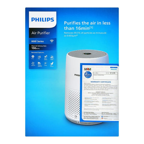 Philips Air Purifier AC0850/20 – 800i Series, Removes 99.5% particles, Compact design – Air Purifier