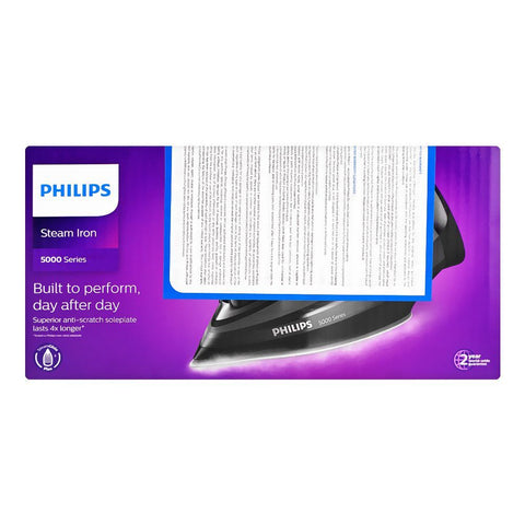 Philips DST5040/80 Steam Iron, Black, 2600W - 45 g/min - 200 g, Steam Boost