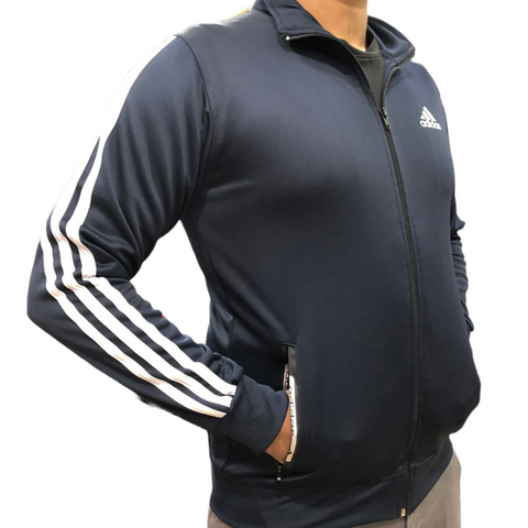 Adidas Essential 3 Stripes Track Top – Replica, Navy Blue, Comfortable, Stylish – Ideal for Casual Wear