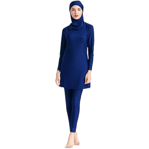 Sonecs Women’s Burkini Swimsuit – 2-Piece with Half Sleeves, Elegant Frills, Premium Poly Spandex