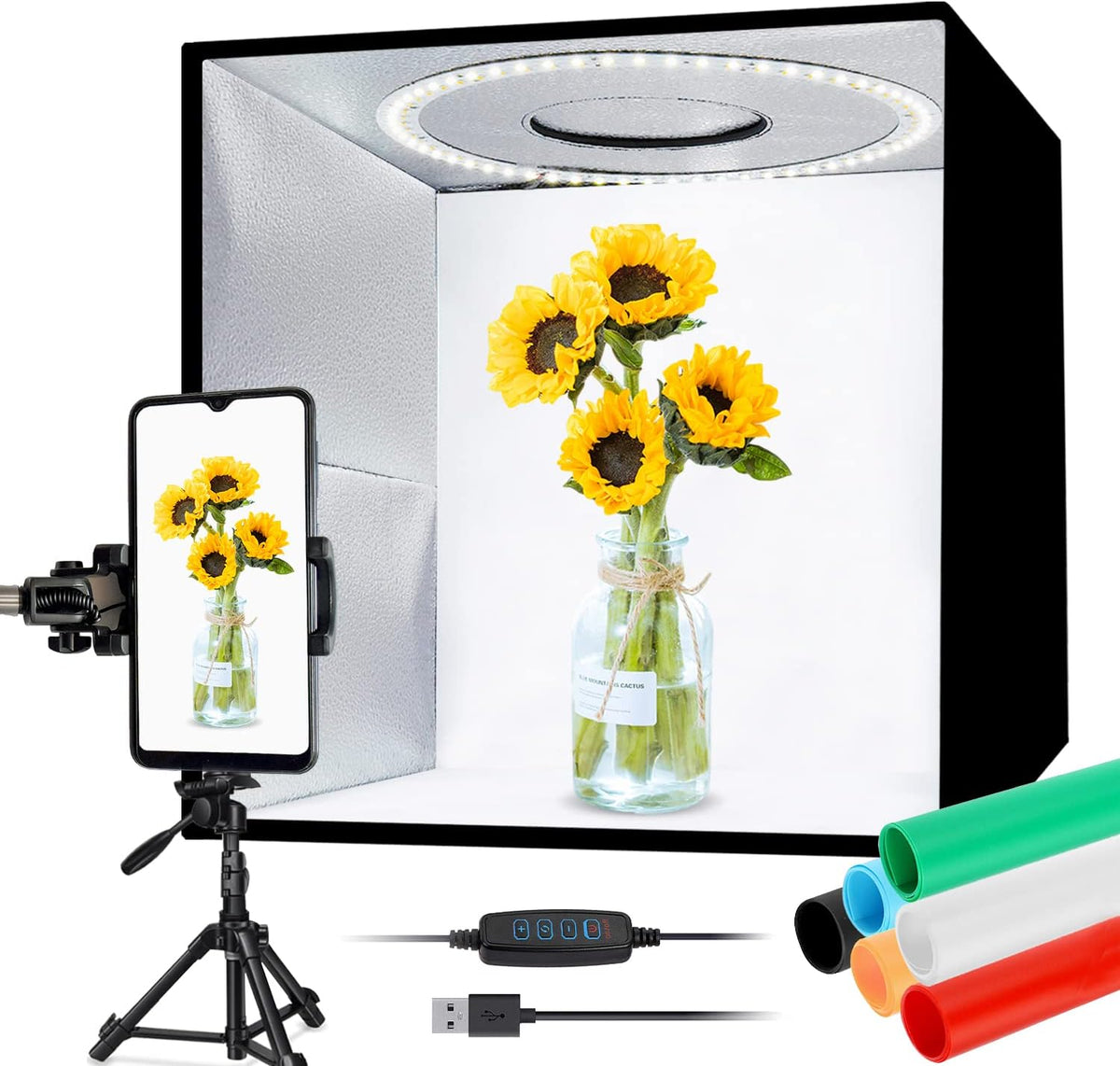 Photo Studio Light Box Photography Portable Folding Photo Booth 30cm – Compact Design, Portable, Easy Setup – Light Box | Ideal for Studio Photography