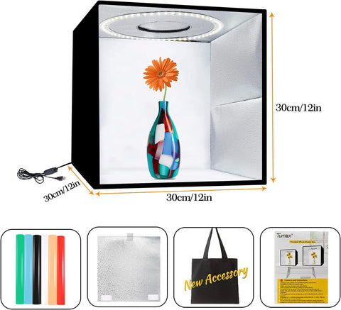 Photo Studio Light Box Photography Portable Folding Photo Booth 30cm – Compact Design, Portable, Easy Setup – Light Box | Ideal for Studio Photography