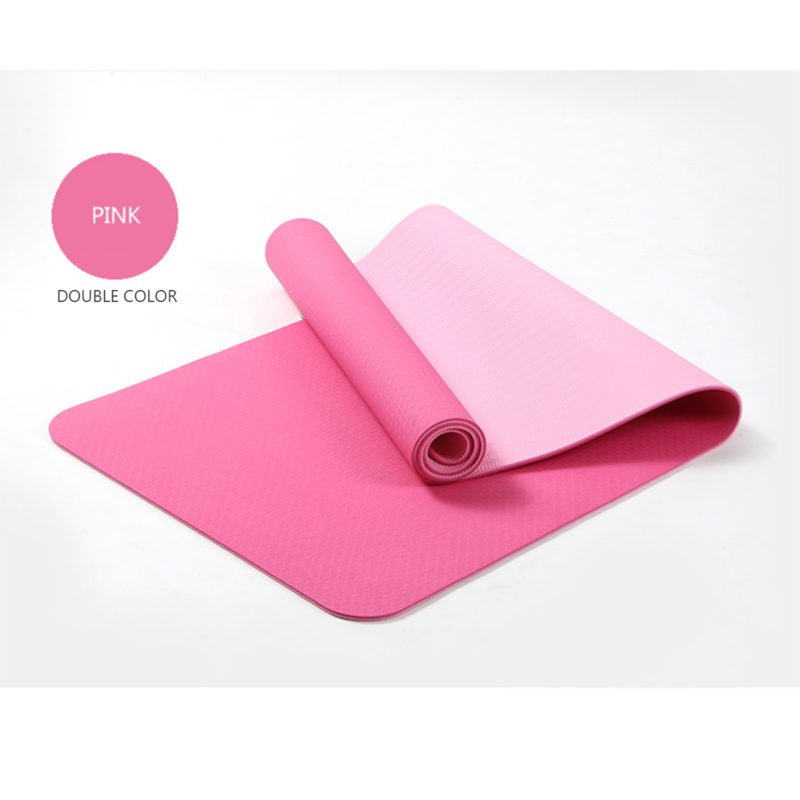 Eco-Friendly Non-Toxic TPE Yoga Mat – 6mm Thickness, Excellent Cushioning, Durable Design – Ideal for Yoga and Exercise