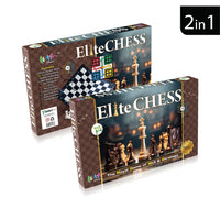 Premium 2-in-1 Wooden Chess & Ludo Board