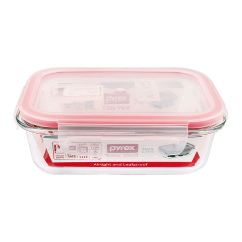 Pyrex Easy Vent Round & Rectangular Glass Food Storage with Lid – Versatile Ventilated Lids, Durable Glass, Microwave Safe – Ideal for Leftovers and Meal Prep