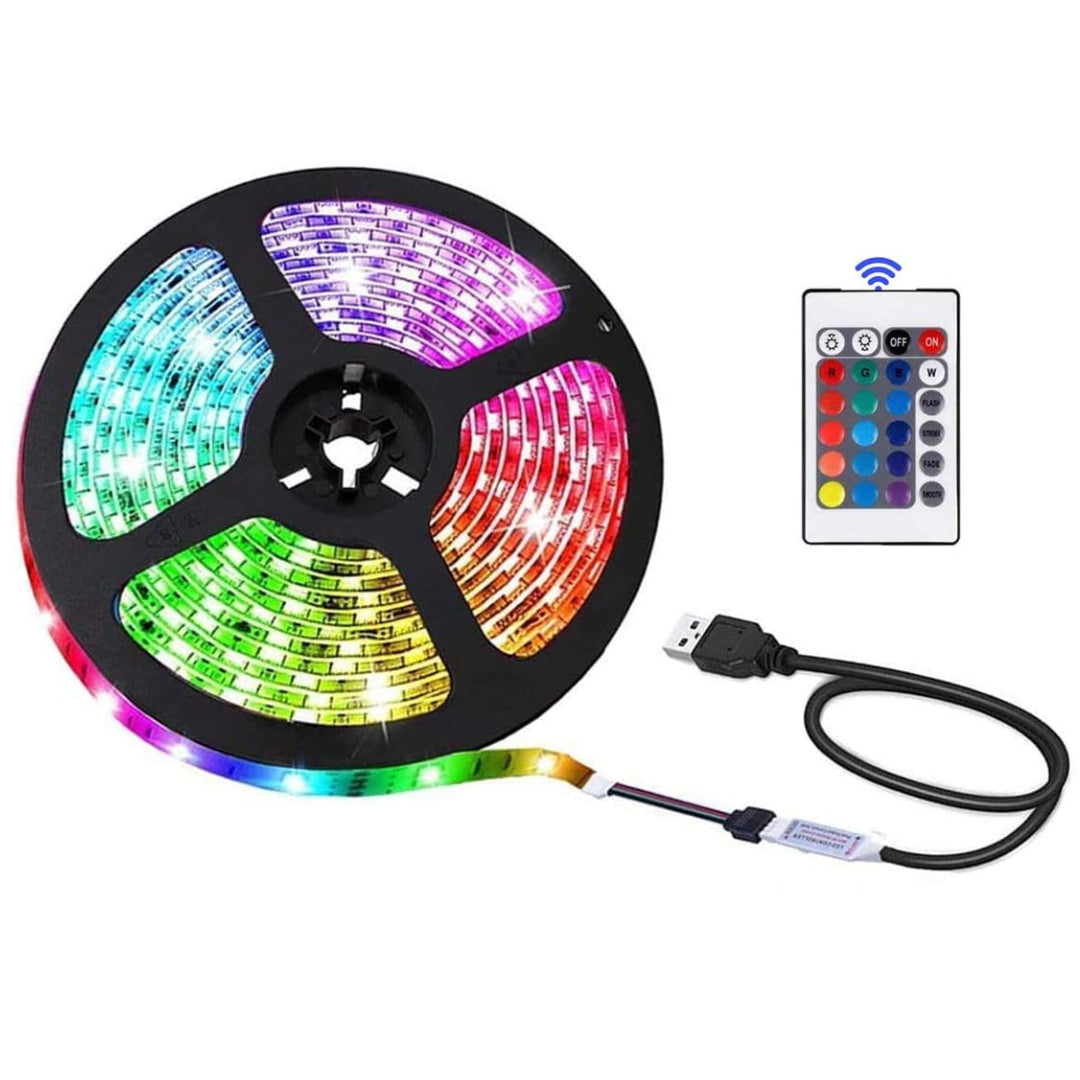 RGB LED Lights for Bedroom 15 Feet LED Strip Lights – RGB Colors, 15 Feet Length, Flexible Design – LED Strip Lights | Great for Bedroom Lighting