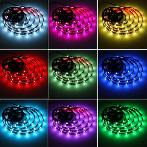 RGB LED Lights for Bedroom 15 Feet LED Strip Lights – RGB Colors, 15 Feet Length, Flexible Design – LED Strip Lights | Great for Bedroom Lighting