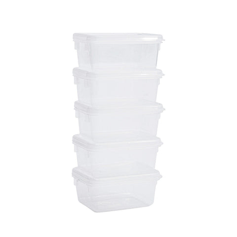 Rectangle 150ml - 250 ml Containers with Lids – Small Disposable Food Storage