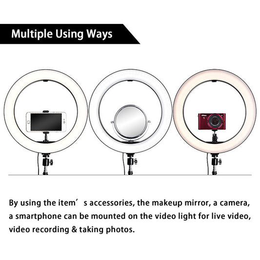 Adjustable LED Ring Light With Mobile Holder