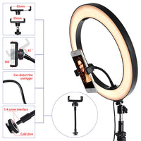 Adjustable LED Ring Light With Mobile Holder