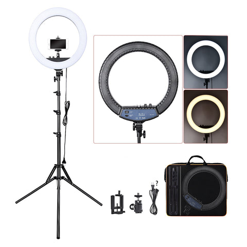 Ring Light with Remote and 3 Mobile Holders 45 CM – Adjustable Brightness, Remote Control, Multiple Holders – Ring Light | Perfect for Selfie and Vlogging