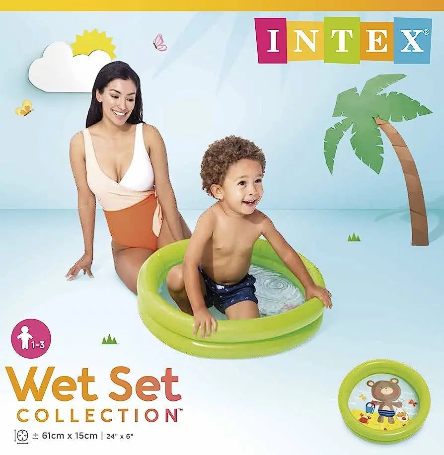 INTEX My First Baby Pool (24"x6") – Safe, Fun, Easy to Inflate – Perfect for Babies