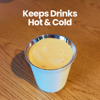 Stainless Steel Insulated Coffee Cup - Silver