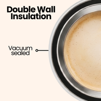 Stainless Steel Insulated Coffee Cup - Silver