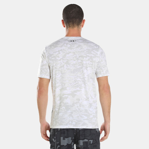 Under Armour Men's Camo Dri-Fit T-Shirt Replica – White/Camo, Lightweight, Moisture-Wicking, Comfortable – Active Wear | Ideal for Outdoor and Gym Activities