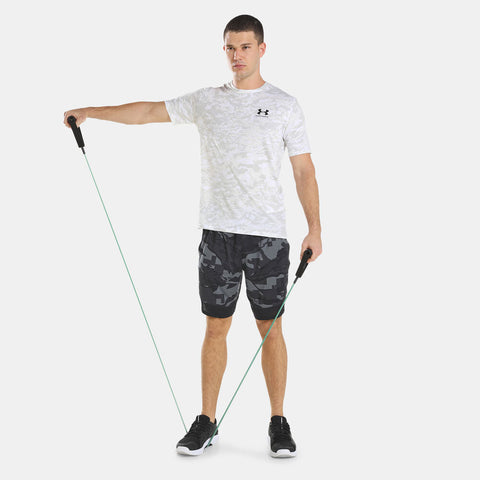 Under Armour Men's Camo Dri-Fit T-Shirt Replica – White/Camo, Lightweight, Moisture-Wicking, Comfortable – Active Wear | Ideal for Outdoor and Gym Activities