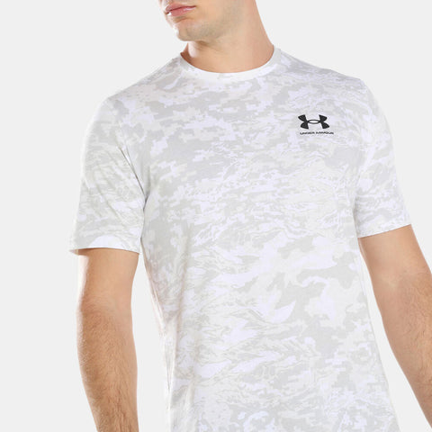 Under Armour Men's Camo Dri-Fit T-Shirt Replica – White/Camo, Lightweight, Moisture-Wicking, Comfortable – Active Wear | Ideal for Outdoor and Gym Activities