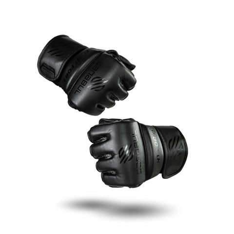 Sanabul Essential 4 oz MMA Gloves – All Black, Performance Engineered for Versatile Training Durable, Comfortable, and Ideal for Grappling and Striking