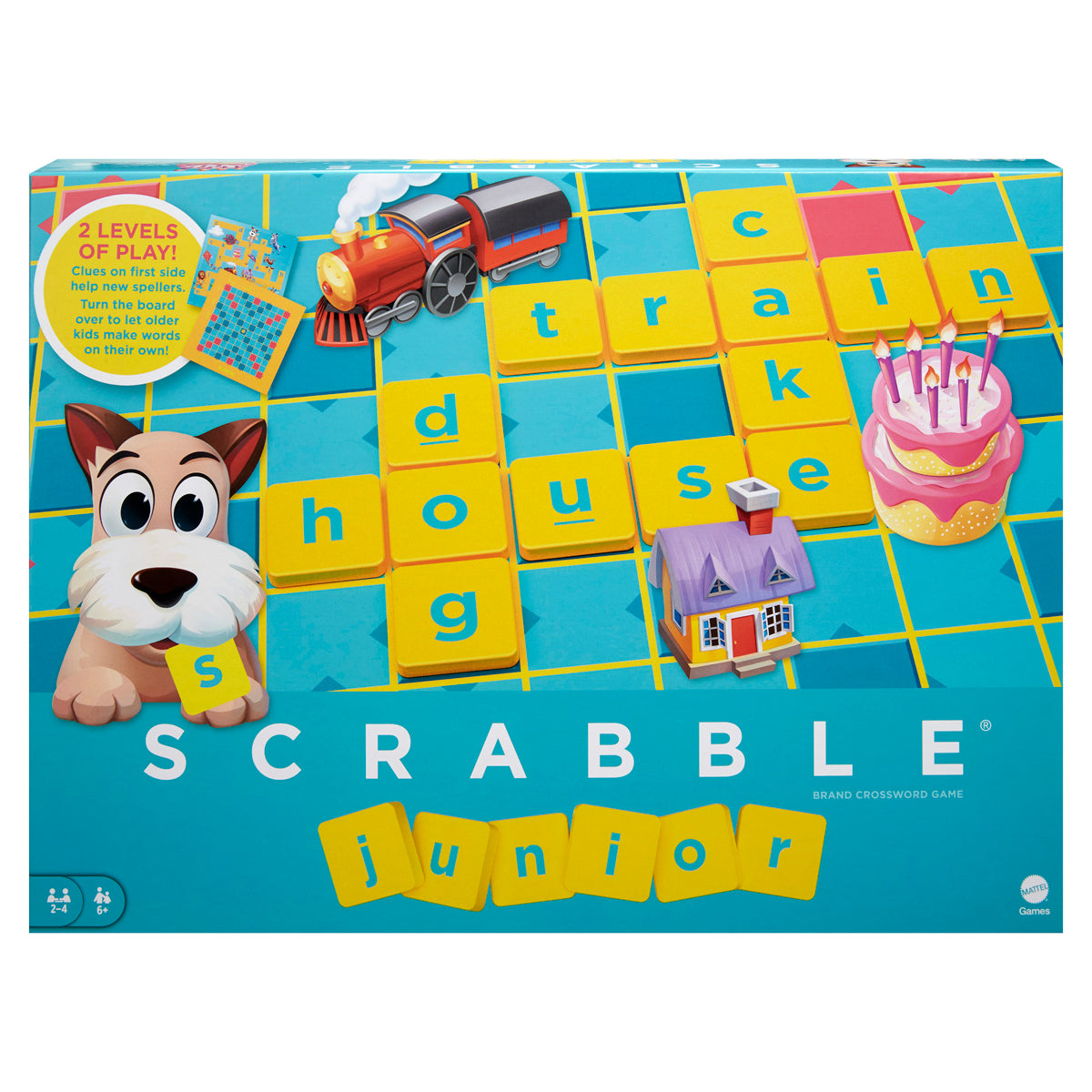 Scrabble Junior Board Game – Fun Word Building for Kids Ages 5+, Colorful Tiles and Easy-to-Read Board – Ideal for Early Literacy | Kids Educational Game