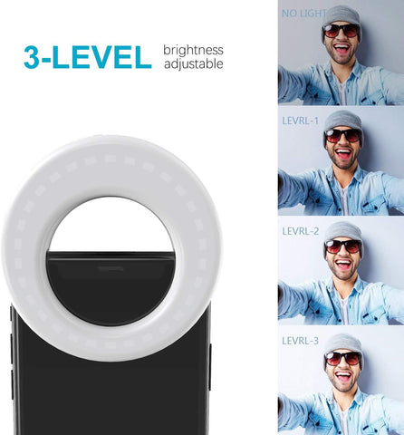 Selfie Ring Light with LED Camera Photography Flash Light – Adjustable Brightness, LED Lighting, Portable Design – Ring Light | Ideal for Selfie and Vlogging