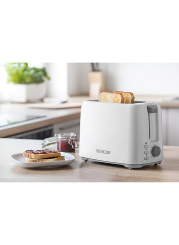 Sencor 2-Slice Toaster STS2606WH – White, 3-in-1 Functions, 750W Power – Electronic Timer & Crumb Tray