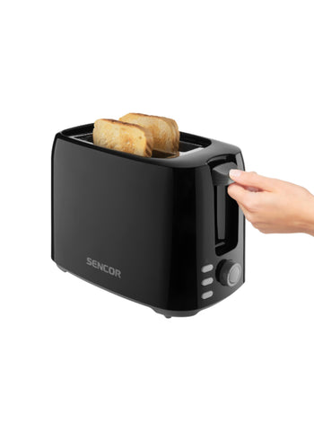 Sencor 2-Slice Toaster STS2607BK – Black, 3-in-1 Functions, 750W Power – Modern Design with Crumb Tray