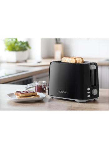 Sencor 2-Slice Toaster STS2607BK – Black, 3-in-1 Functions, 750W Power – Modern Design with Crumb Tray