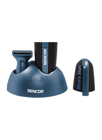 Sencor 3-in-1 Nose, Ear, and Hair Trimmer SNC101BL – Washable Cutting Heads, Integrated Lighting, 2 Exchangeable Heads