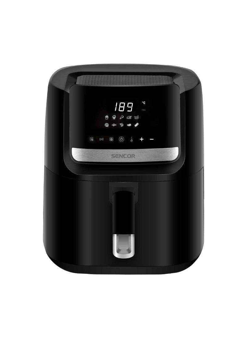 Sencor Air Fryer SFR6550BK – 6.5L Digital, 1600W Power, Front Display, Adjustable Temperature – Modern & Powerful