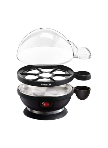 Sencor Egg Cooker SEG710BP – 7-Egg Capacity, 3 Cooking Levels, Removable Tray – Compact 320-380W Kitchen Tool