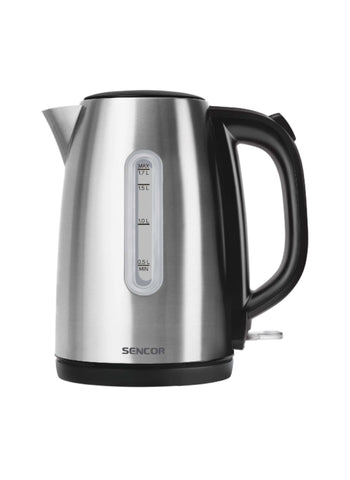 Sencor Electric Kettle SWK1720BK – 1.7L Stainless Steel, 2200W Power, Hidden Heating Element – Durable & Efficient