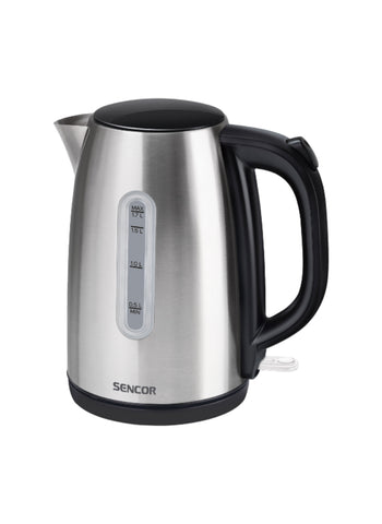 Sencor Electric Kettle SWK1720BK – 1.7L Stainless Steel, 2200W Power, Hidden Heating Element – Durable & Efficient