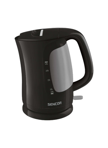 Sencor Electric Kettle SWK2511BK – 2.5L Black, 2200W Power, Double-Sided Water Mark – Stylish & Functional Design