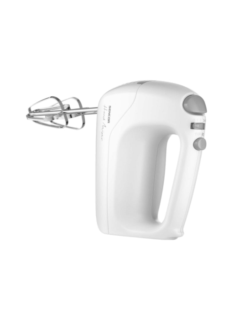 Sencor Hand Mixer SHM5400WH – 5 Speeds, Quiet Operation, 200W Power – Includes 2 Types of Whisks | Lightweight