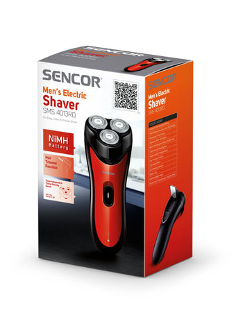 Sencor Men's Electric Shaver SMS4013RD – 75 Minutes Operating Time, 8-Hour Charging Time – LED Charging Indicator