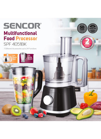 Sencor Multifunctional Food Processor SPF4051BK – Compact, Versatile, and Reliable – Kitchen Game-Changer