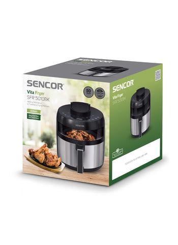 Sencor Vita Fryer SFR5010BK – 5L Capacity, 1500W Power, LED Display, Timer with Alarm – Precise & Spacious Design